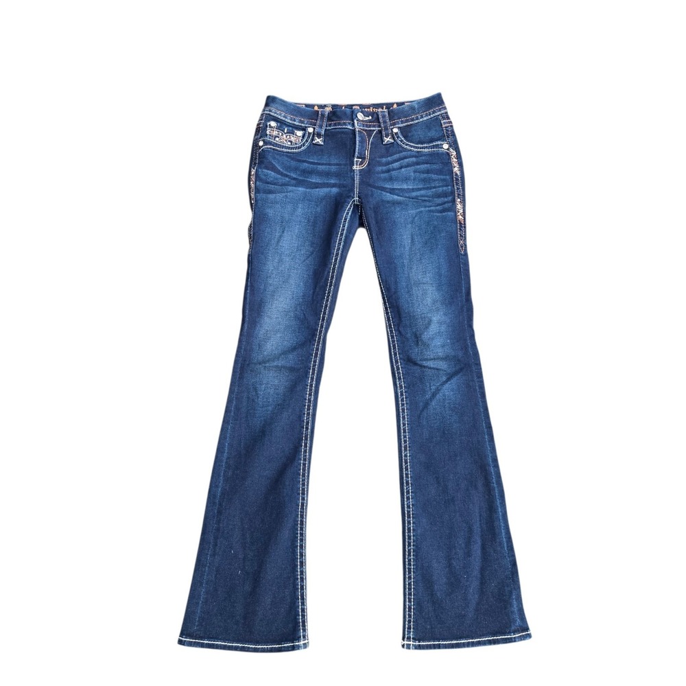 Rock Revival Jazlyn Bootcut Mid Rise Jeans Women Size 25 Embellished - Picture 4 of 10